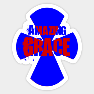 Amazing Grace Cross Sticker